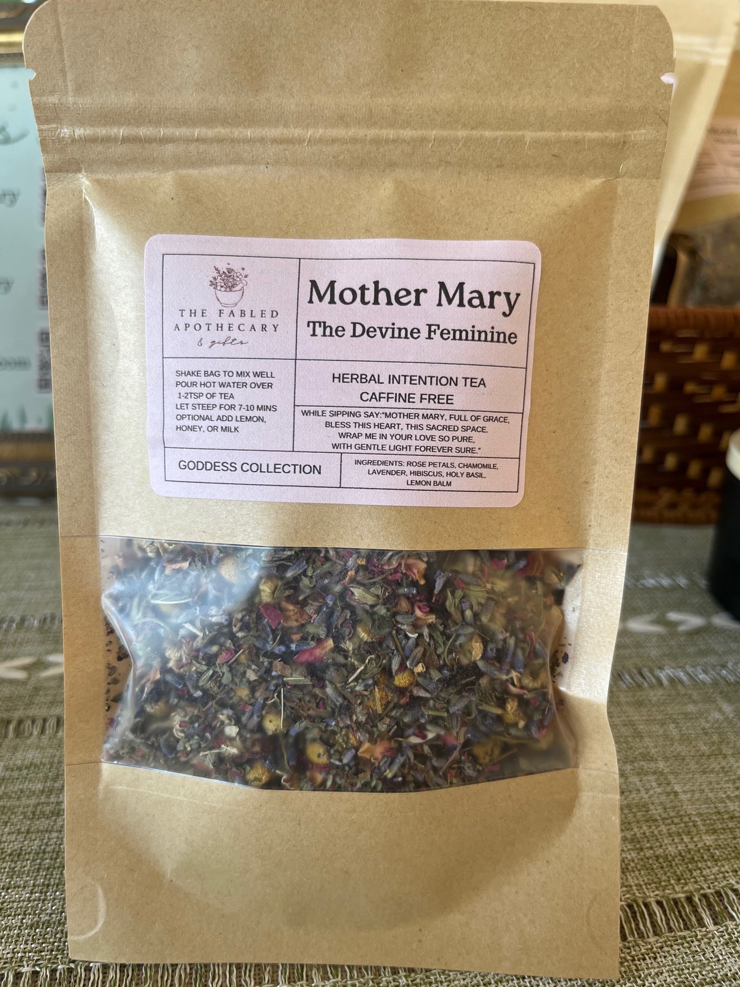 Mother Mary Divine Feminine Ritual Intention Tea